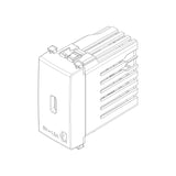 UNIDAD ALIMENTACION USB 5V. 1.5A. 1 MOD. 120-240V. GRIS PLANA VIMAR