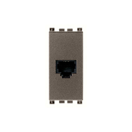 TOMA TELEFONICA 1 MOD. RJ11 6 POSICIONES 4 CONTACTOS METAL ARKE VIMAR