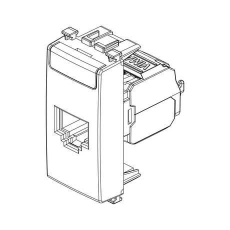 TOMAR RJ45 1 MOD. CON CONECTER NETSAFE CAT.6 BLINDADA METAL ARKE VIMAR