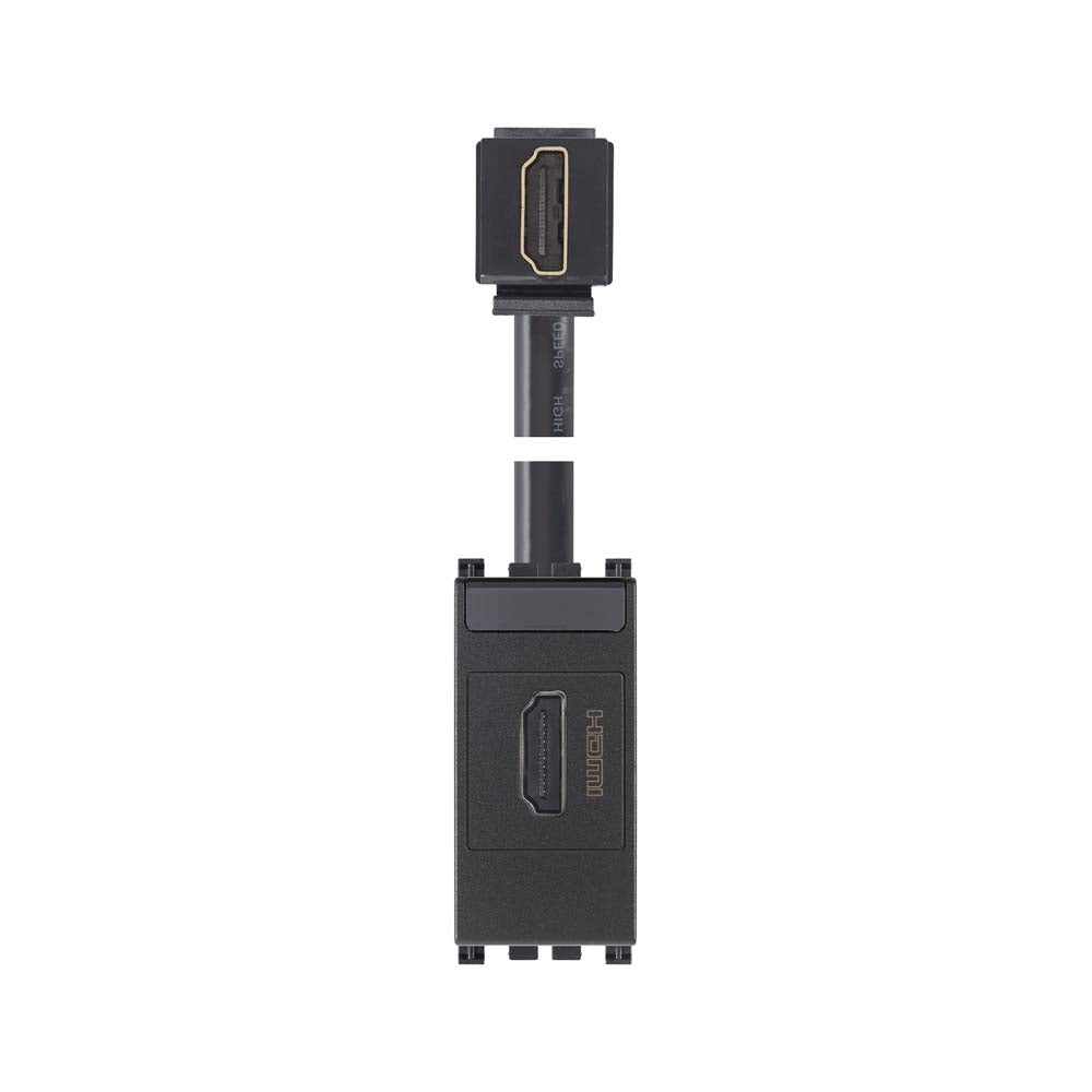TOMA HDMI CON CABLE DE  90 GRIS ARKE