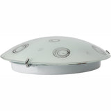 LUMINARIA SOBREPONER PLAFON CIRCULOS CROMO 25CM 60W E26 127V ESTEVEZ *** EXHIBIDO ***