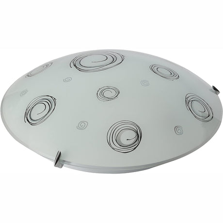 Luminaria Plafon Circulos Cromo 25cm 60W E26 ESTEVEZ (EXHIBIDO)
