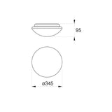 LUMINARIO LED PLAFON SOBREPONER TECHO CLOUD 15W. BLANCO CALIDO 3000K  ESTEVEZ *** HAE ***