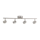 LUMINARIA SOBRE PONER VILLAFRANCA RIEL 4 LUCES LED 22W 120V LUZ CALIDA NIQUEL ESTEVEZ ***HAE2025***