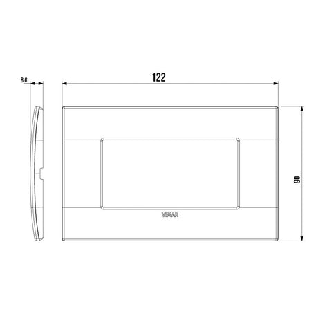 PLACA CLASSIC 3M METAL ORO VIMAR ARKE