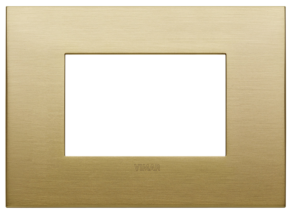 PLACA 3 MOD. CLASSIC METAL LATON CEPILLADO ARKE VIMAR