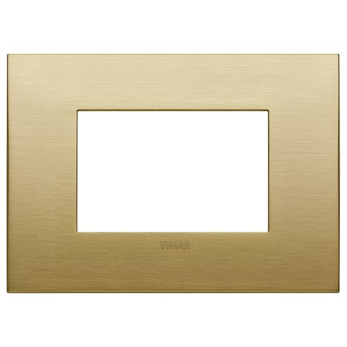 PLACA 3 MOD. CLASSIC METAL LATON CEPILLADO ARKE VIMAR