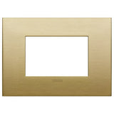 PLACA 3 MOD. CLASSIC METAL LATON CEPILLADO ARKE VIMAR