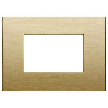 PLACA 3 MOD. CLASSIC METAL LATON CEPILLADO ARKE VIMAR