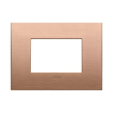 PLACA 3 MOD. CLASSIC METAL COBRE CEPILLADO ARKE VIMAR