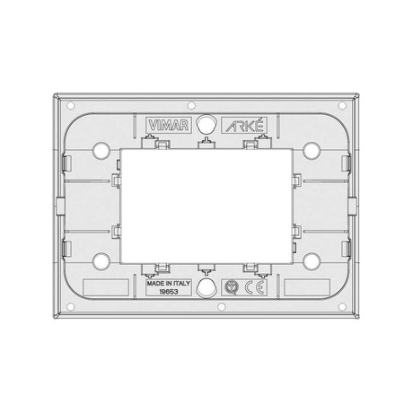 PLACA 3 MOD. CLASSIC METAL ALUMINIO BRONCE OSCURO ARKE VIMAR