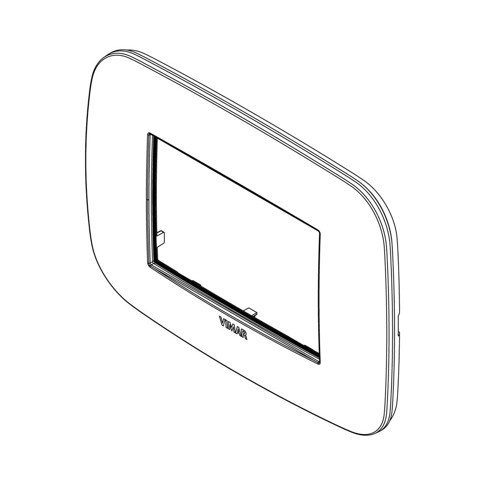 PLACA 3 MOD. ROUND METAL LATON CEPILLADO ARKE VIMAR