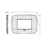 PLACA 3 MOD. ROUND METAL COBRE CEPILLADO ARKE VIMAR