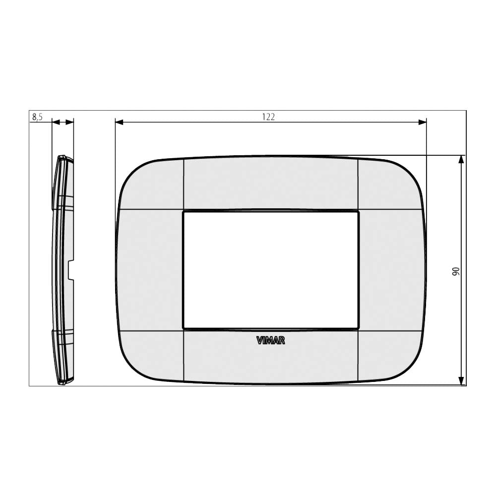 PLACA 3 MOD. ROUND METAL CHAMPAN MATE ARKE VIMAR