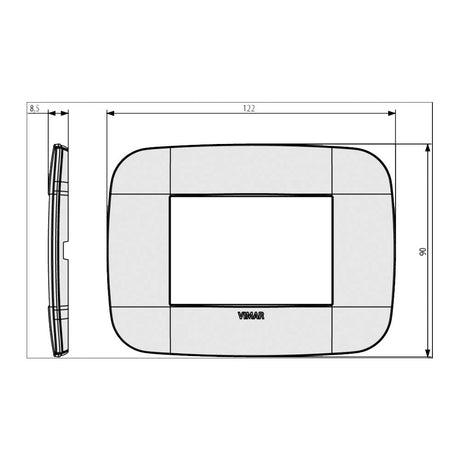 PLACA 3 MOD. ROUND METAL CHAMPAN MATE ARKE VIMAR