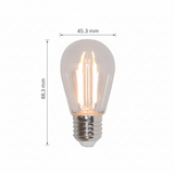 FOCO S14 360 FILAMENTO LED 1 W BASE E27 LUZ CALIDA SUAVE 12 V NO ATENUABLE