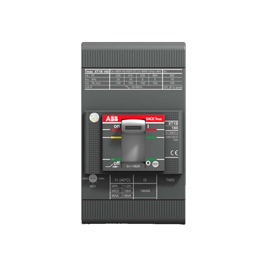 INTERRUPTOR TERMOMAGNETICO TMAX XT1N 160A 3 POLOS 1SDA067418R1 ABB