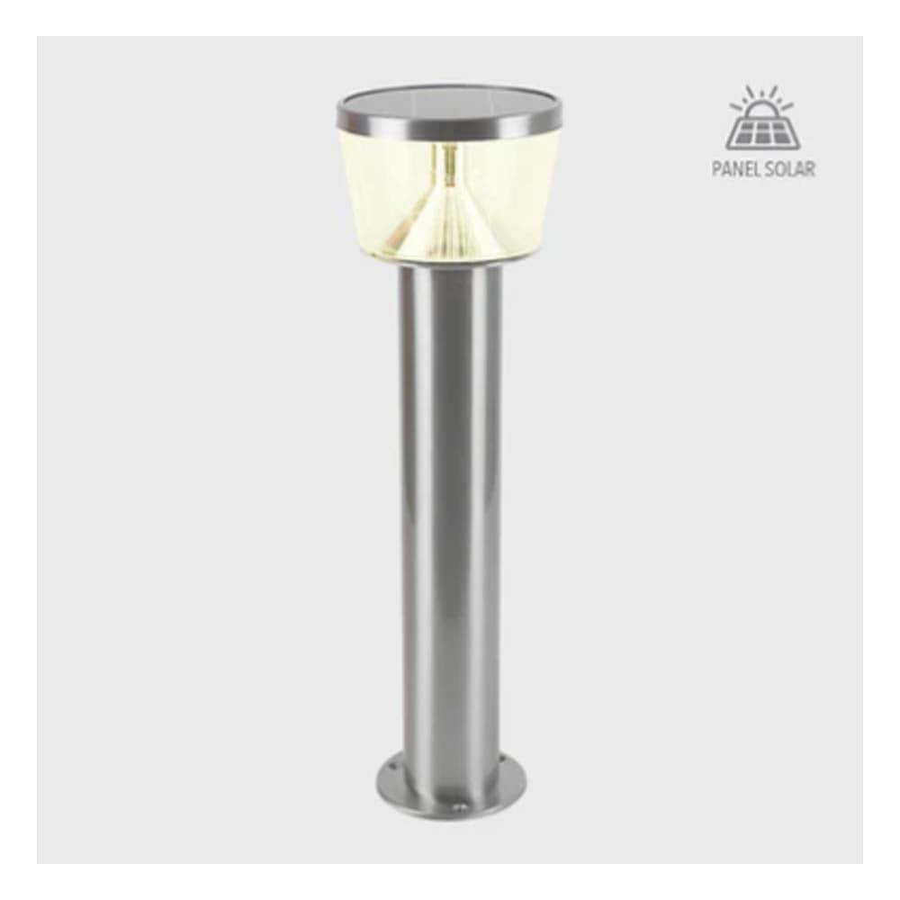 MINI POSTE LED TECNOLITE KOI I CON PANEL SOLAR 1W LUZ SUAVE CÁLIDA NO ATENUBLE LED INTEGRADO ESTACA INCLUIDA ***TECNOLITE HAE***