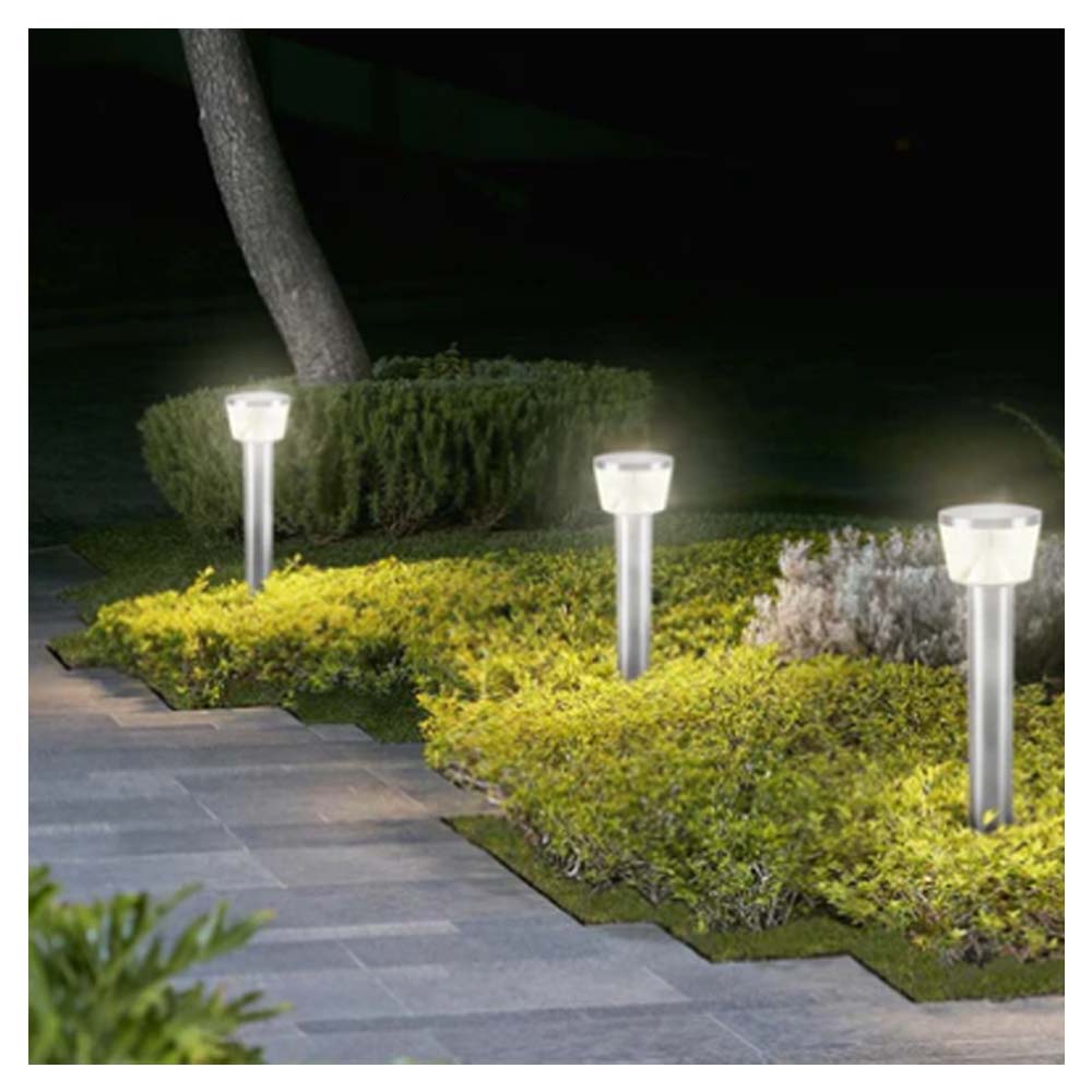 MINI POSTE LED TECNOLITE KOI I CON PANEL SOLAR 1W LUZ SUAVE CÁLIDA NO ATENUBLE LED INTEGRADO ESTACA INCLUIDA ***TECNOLITE HAE***