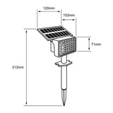 LAMPARA SOLAR CON ESTACA LED 1.3 W LUZ CALIDA BRILLANTE 2 EN 1 IP44 NO ATENUABLE