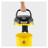 ASPIRADORA P/SUCIEDAD SOLIDA Y LIQUIDA KWD1V-12/2/18MX 1000W CAP 12L MANGUERA ASPIRACION 1.8M FILTRO ESPUMA BOLSA FILRO PAPEL