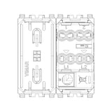 INTERRUPTOR CRUZADO 1P 16AX 2 MODULOS GRIS EIKON VIMAR