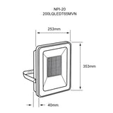 EXT REFLECT LED 200W 100-277V 6500K 16000LM ZIBAL VIII OFRECER P23598 O 200LQLEDY65MVN *** EXHIBIDO ***