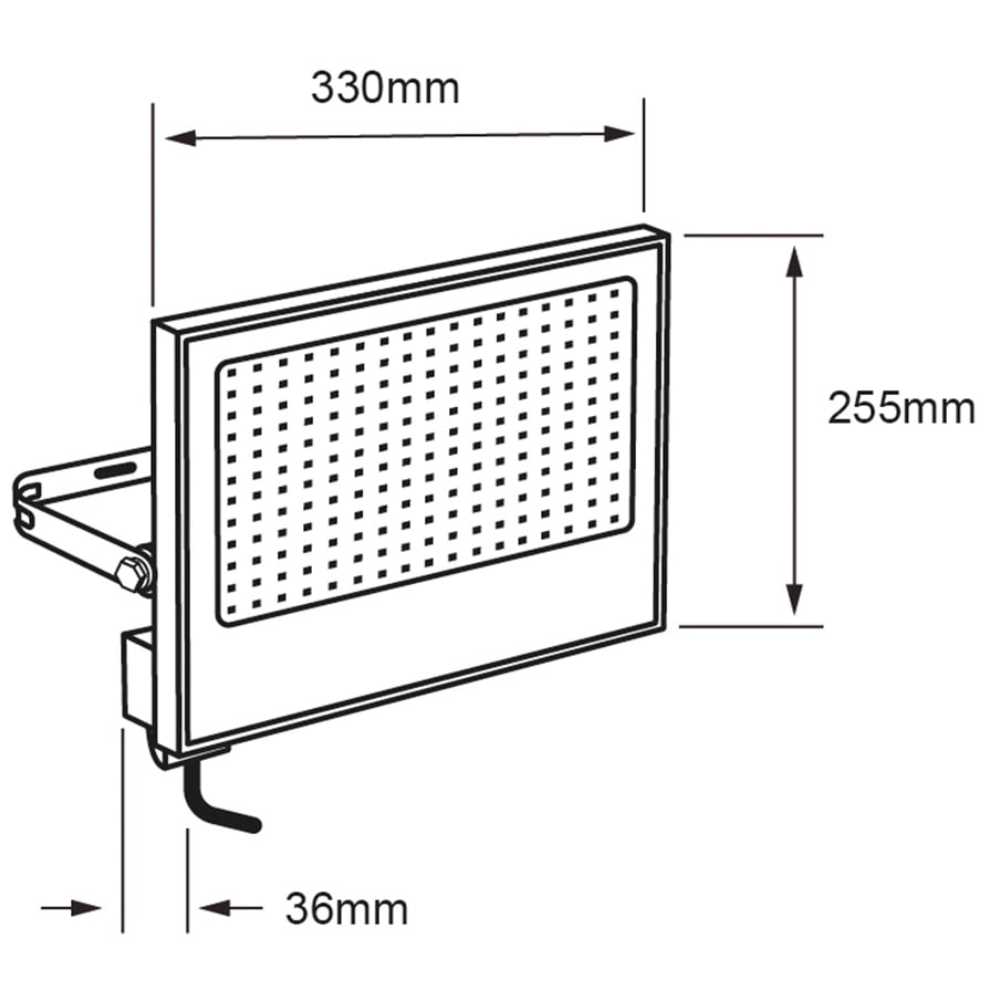 REFLECTOR EXT LED 200W 100-240V 18000LM 3000K NGR