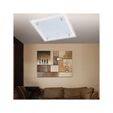 LUM PARED/TECHO LED CUADRADO GRANDE 16W CRISTAL DIFUSO PRIOLA MCA EGLO ***HAE 2023*** ***HAE 2024***
