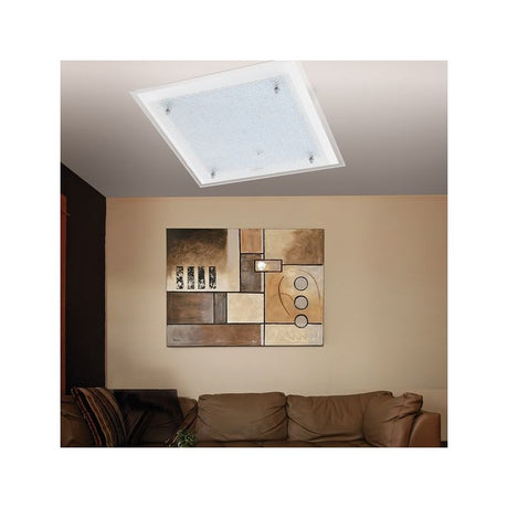 LUM PARED/TECHO LED CUADRADO GRANDE 16W CRISTAL DIFUSO PRIOLA MCA EGLO ***HAE 2023*** ***HAE 2024***