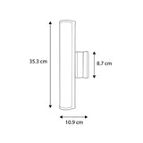 LUMINARIO DE MURO EGLO MIERE DE 8W NIQUEL SATINADO Y CRISTAL BLANCO *** HA. LUMI ***