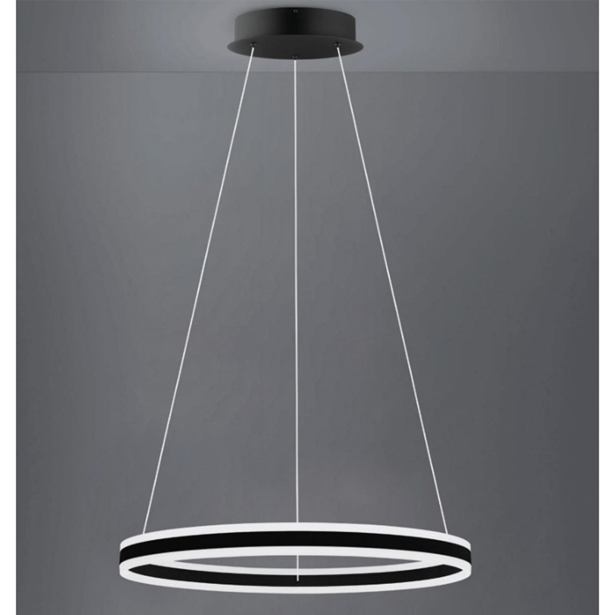 LUMINARIO COLG. LED 76W. 1 LUZ ACERO NEGRO PLAST. SATIN LED INT. TONARELLA *** REQUIERE DIMMER *** EGLO *** HA. LUMI ***