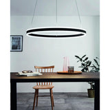 LUMINARIO COLG. LED 76W. 1 LUZ ACERO NEGRO PLAST. SATIN LED INT. TONARELLA *** REQUIERE DIMMER *** EGLO *** HA. LUMI ***