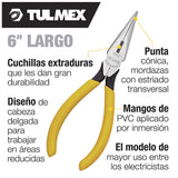 PINZA PUNTA CONICA 6" CON CORTE TULMEX KLEIN TOOLS
