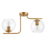 LUM DE TECHO DORADO ESFERA CRISTAL MAROJALES E26 2X40W (NO INCLUIDAS) 120V EGLO