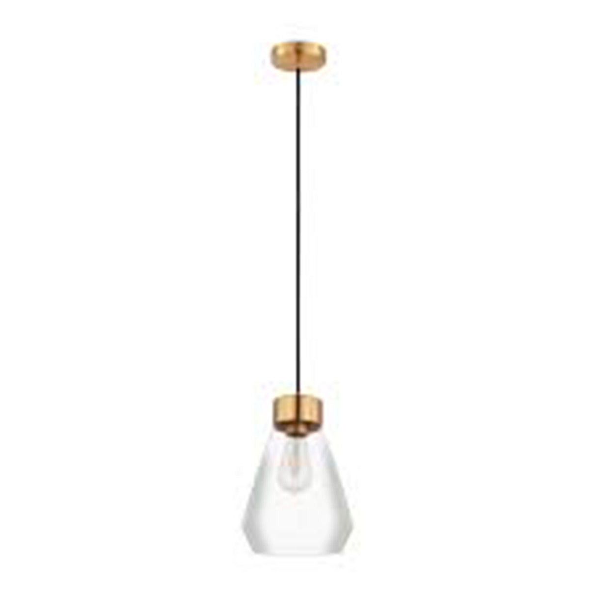LUM COLGANTE DORADO PANTALLA CRISTAL MONTEY E26 1X60W (NO INCLUIDA) 120V  *** HA. LUMI ***