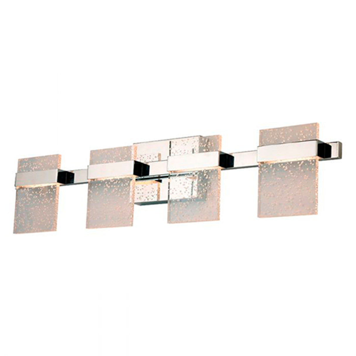 LUMINARIO DE PARED LED 4 PANTALLAS MADRONA 31W ACERO NEGRO VIDRIO CLARO *** HA. LUMI ***