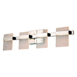 LUMINARIO DE PARED LED 4 PANTALLAS MADRONA 31W ACERO NEGRO VIDRIO CLARO *** HA. LUMI ***