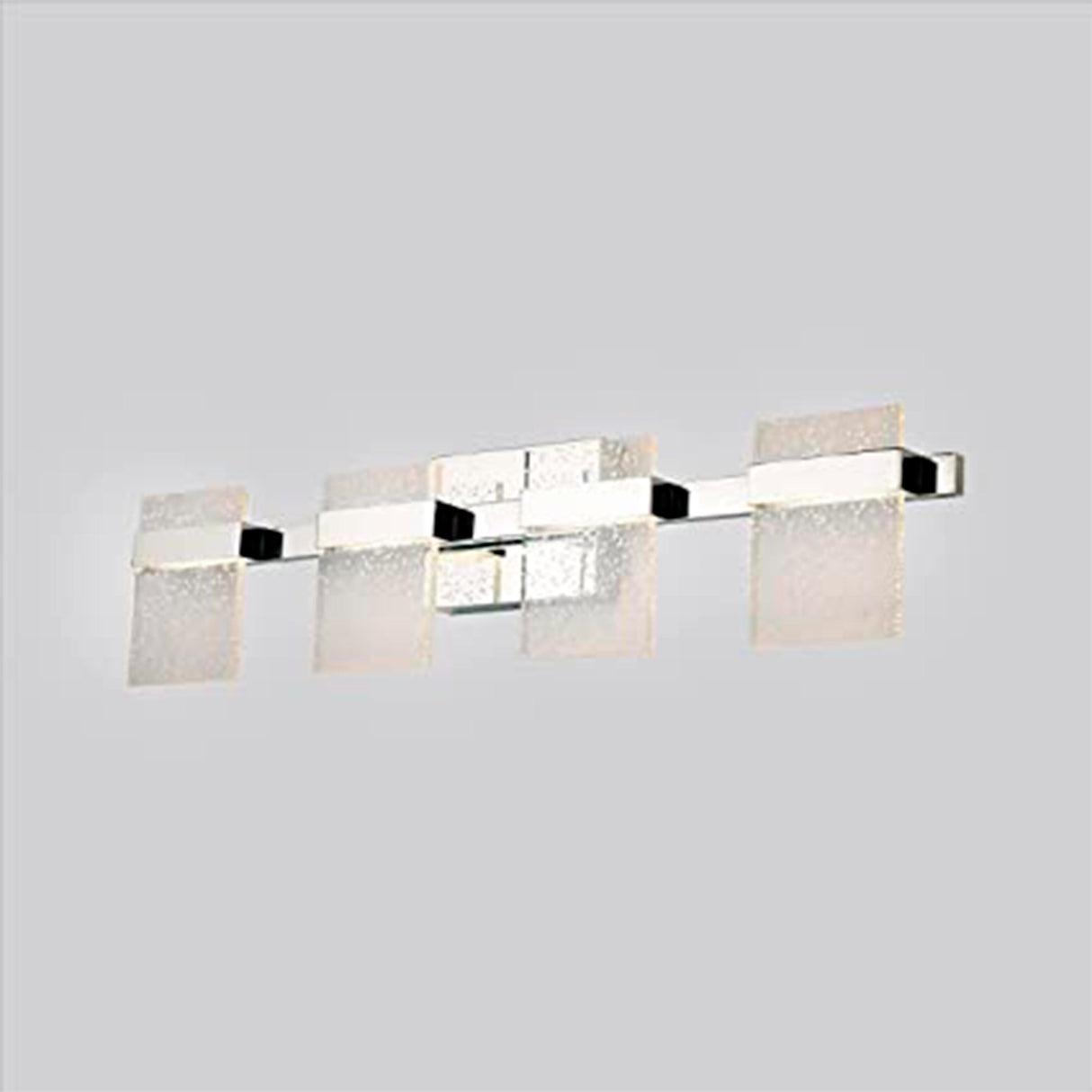 LUMINARIO DE PARED LED 4 PANTALLAS MADRONA 31W ACERO NEGRO VIDRIO CLARO *** HA. LUMI ***