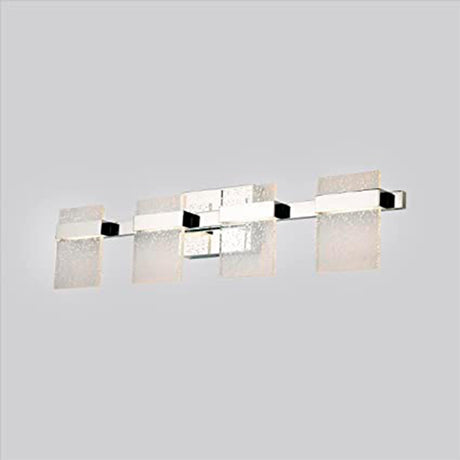 LUMINARIO DE PARED LED 4 PANTALLAS MADRONA 31W ACERO NEGRO VIDRIO CLARO *** HA. LUMI ***