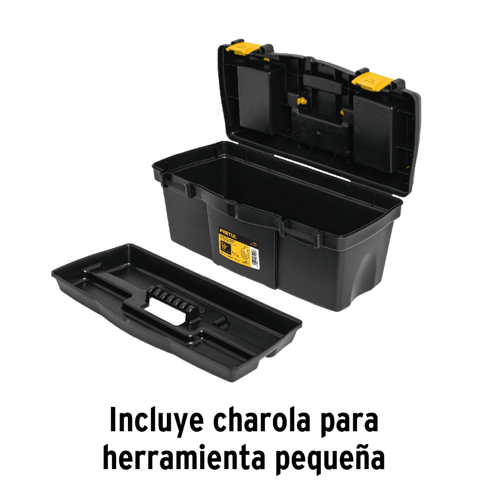 CAJA PLASTICA 19" P/ HERRAMIENTAS CON COMPARTIMIENTOS MCA PRETUL