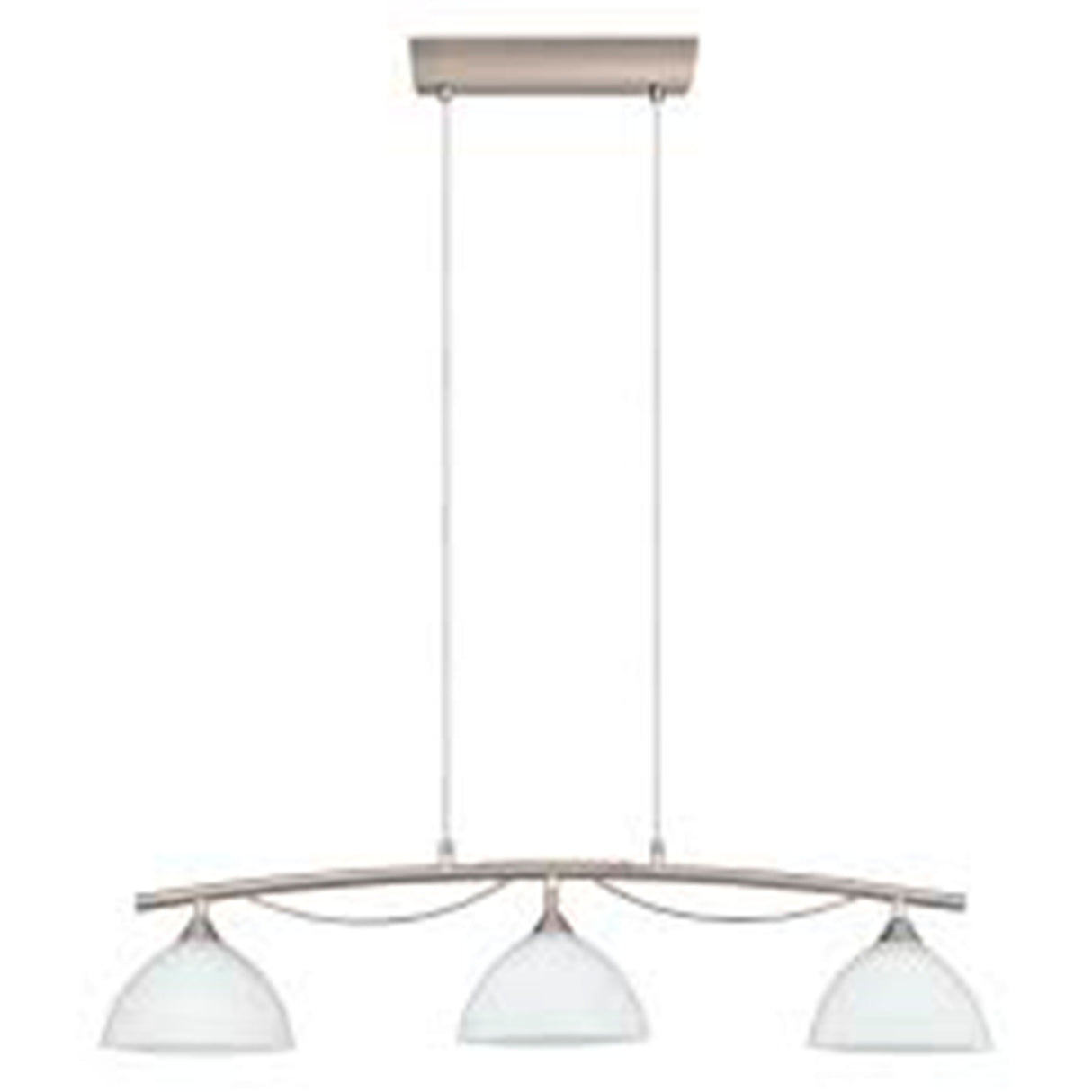 LUMINARIO COLGANTE DE 3 LUCES PISTOIA G9 (INCLUIDAS) 3X40W NIQUEL MATE BEIGE TEXTIL ***HAE 2023*** ***HAE 2024***