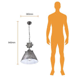 INTERIOR SUSPENDIDOS S/L 20W 100-240V E27 PLATA ***TECNOLITE HAE***