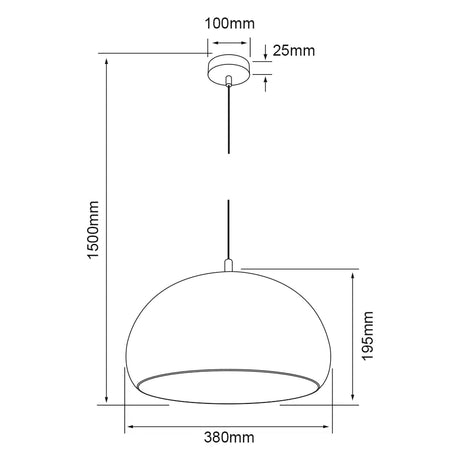LÁMPARA DE INTERIOR TECNOLITE AGORA II PARA SUSPENDER BASE E27