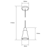 COLGANTE DE CRISTAL LVIV TECNOLITE 1.11 METROS DE ALTURA POTENCIA MÁXIMA 60W BASE E27 NO INCLUYE FOCO ***TECNOLITE HAE***