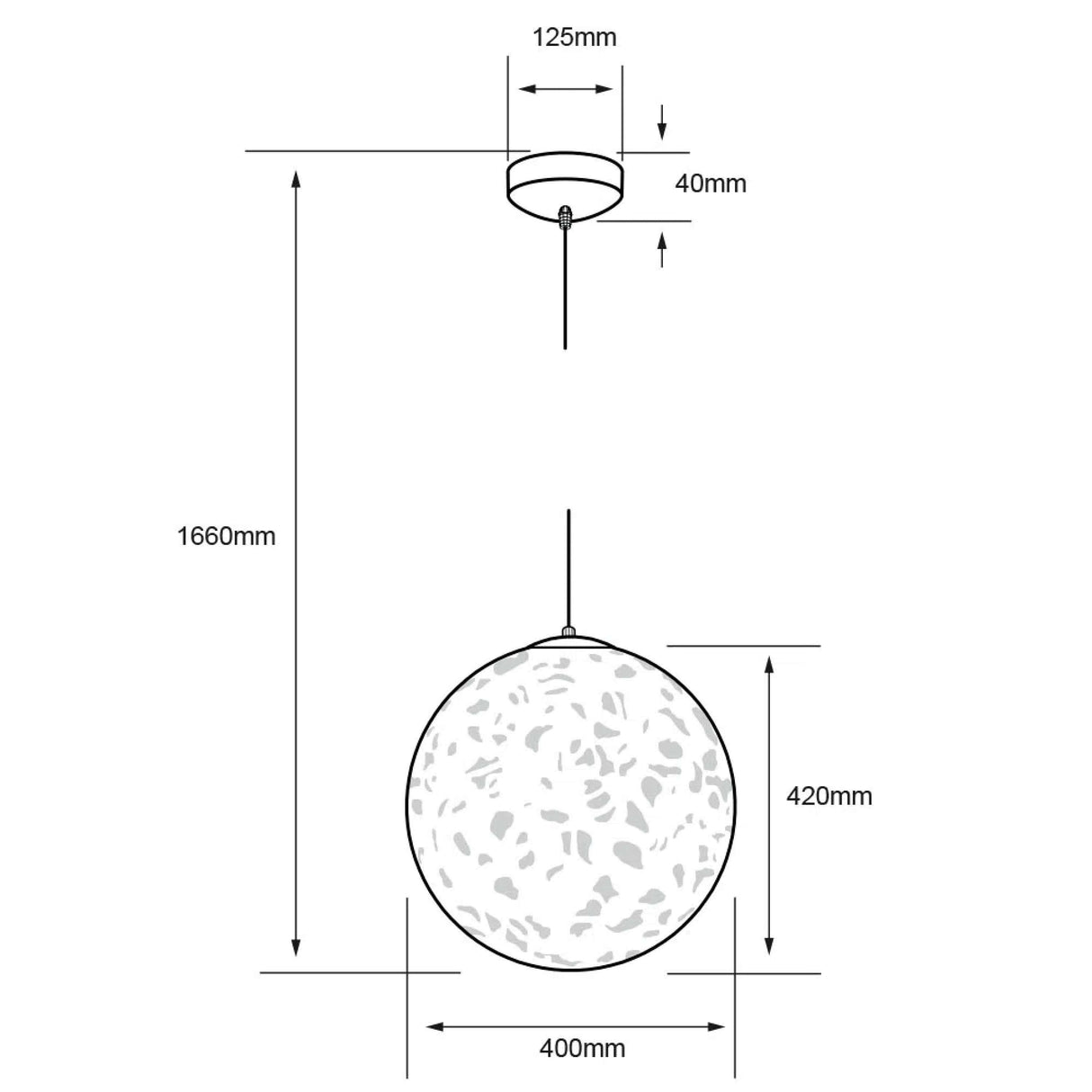LÁMPARA DE INTERIOR TECNOLITE KEID PARA SUSPENDER BASE E27 *** HAE ***