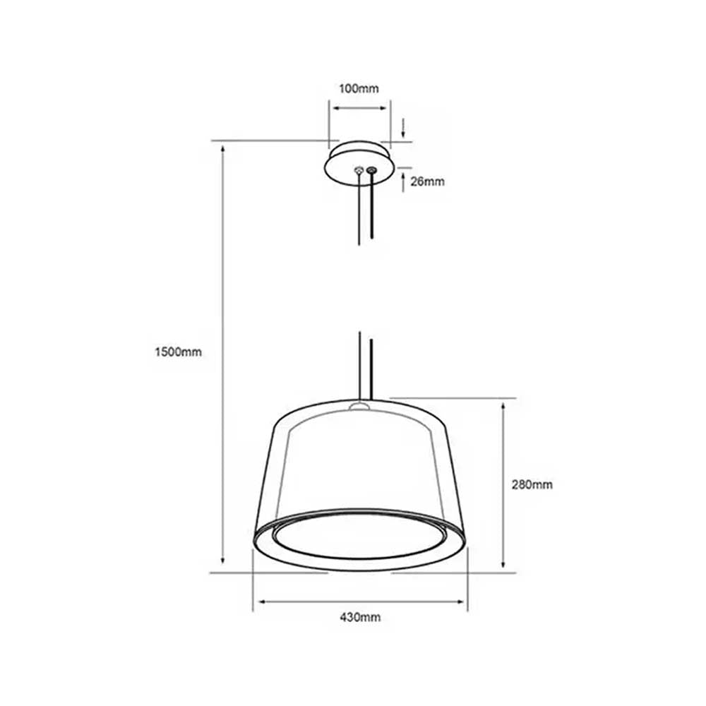 LÁMPARA DE INTERIOR TECNOLITE DENEB PARA SUSPENDER BASE E27 ***TECNOLITE HAE***
