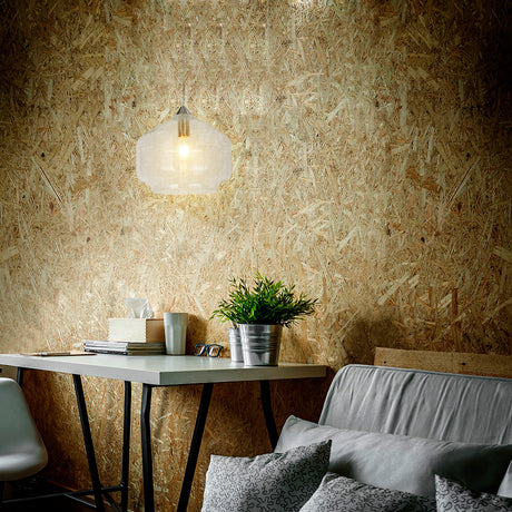 LUMINARIO DE CRISTAL INTERIOR COLGANTE S/L 20W 100-240V E27 MCA. TECNOLITE *** EXHIBIDO ***