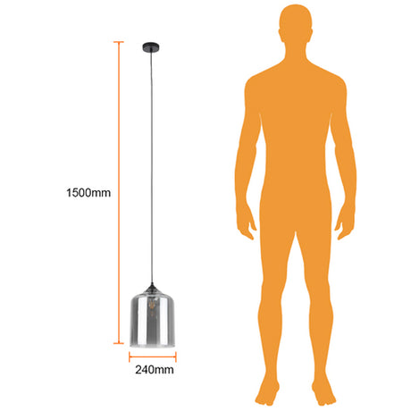 COLGANTE DE CRISTAL APODIS TECNOLITE 1.50 METROS DE ALTURA POTENCIA MÁXIMA 60W BASE E27 NO INCLUYE FOCO*** HAE ***