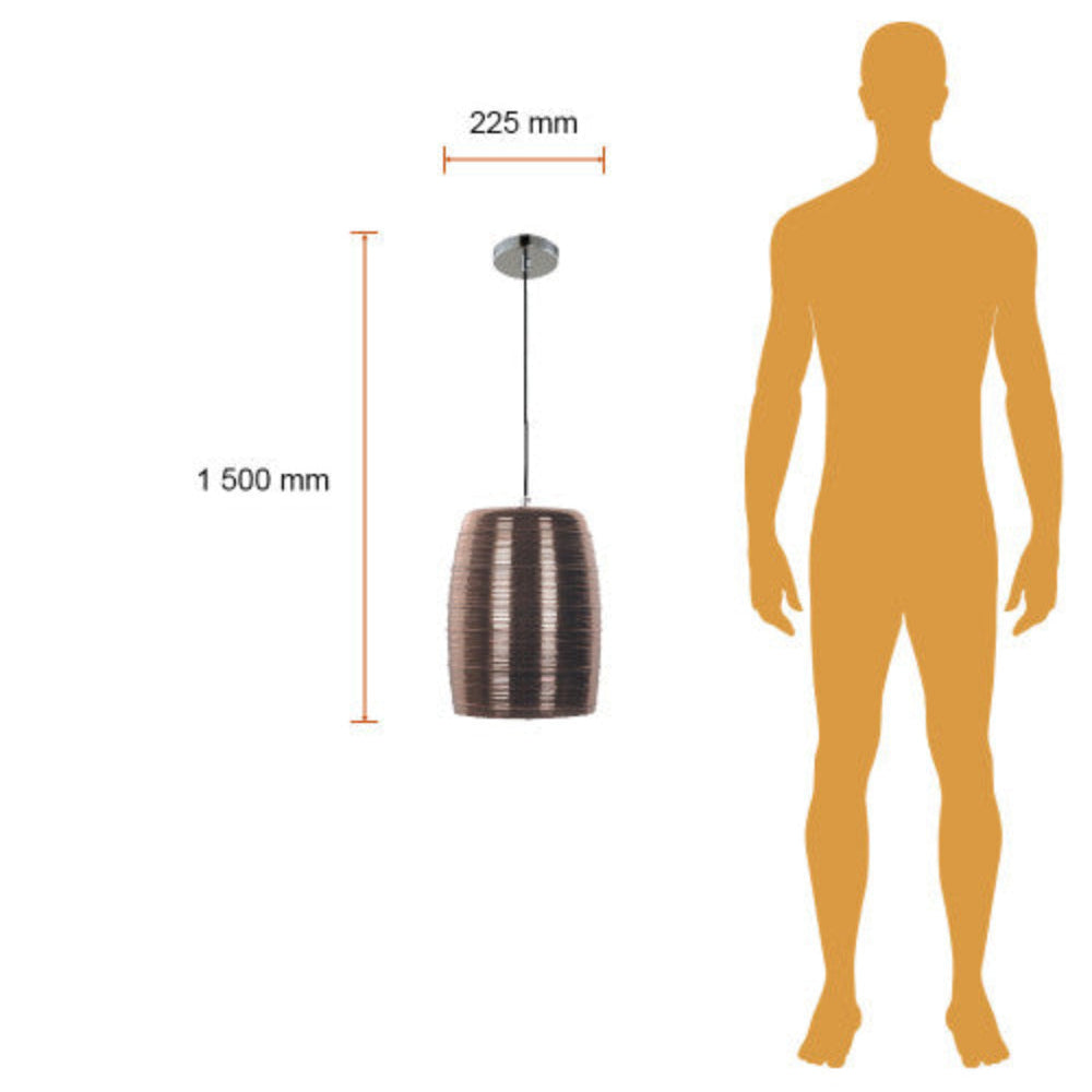 INTERIOR SUSPPENDIDOS S/L  100-240 VE27 COBRE ***TECNOLITE HAE***